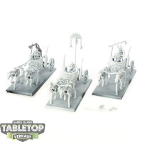 Tomb Kings of Khemri - 3 Skeleton Chariots - grundiert