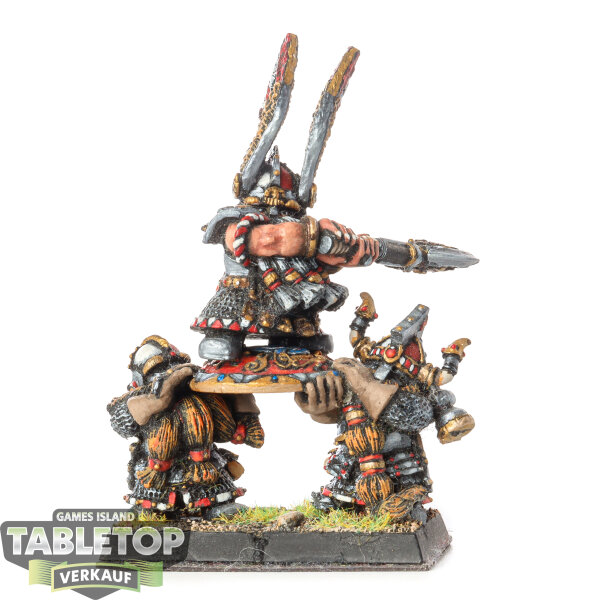 Dwarfen Mountain Holds - Dwarf King Alrik and Shield Bearers - bemalt