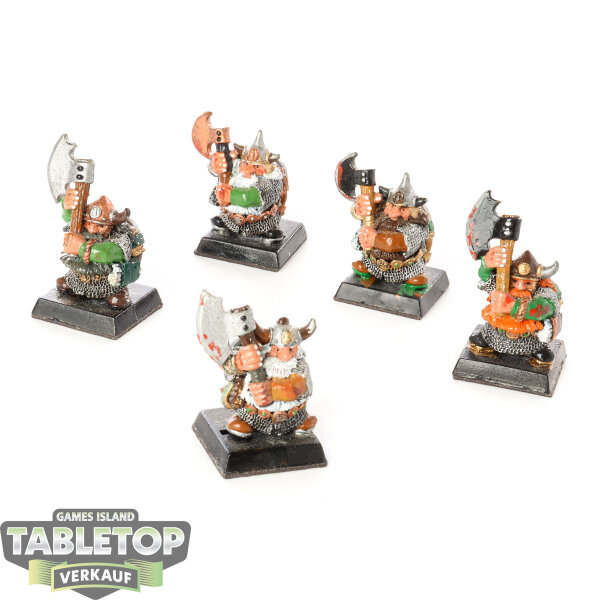 Dwarfen Mountain Holds - 5x Bugmans Dwarf Rangers - bemalt