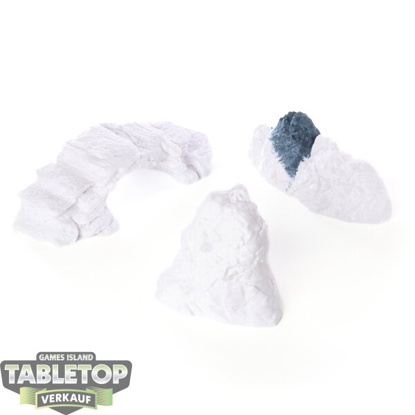 Gelände - 3x Felsformationen - teilweise bemalt