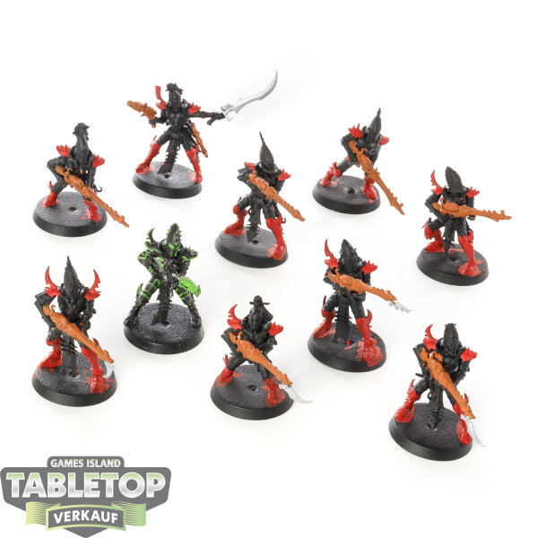 Drukhari - 10x Kabalite Warriors - teilweise bemalt
