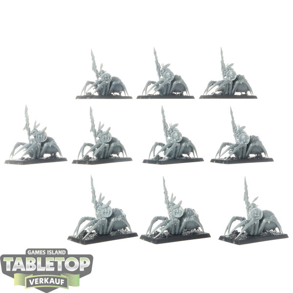 Orc & Goblin Tribes - 10x Grot Spider Riders - unbemalt