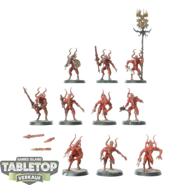 Blades of Khorne - 10x Bloodletters - teilweise bemalt