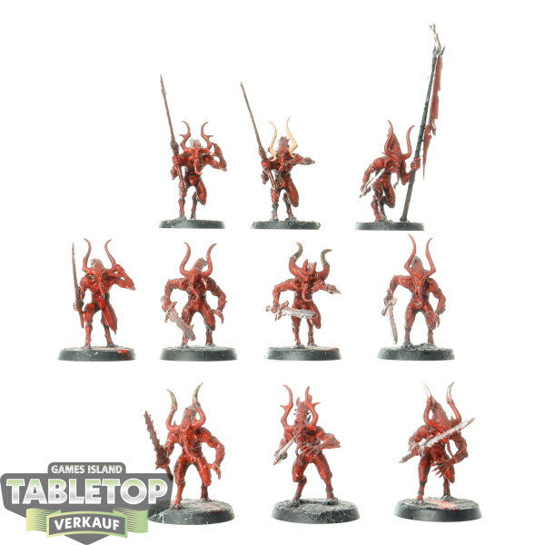 Blades of Khorne - 10x Bloodletters - teilweise bemalt