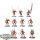 Blades of Khorne - 10x Bloodletters - teilweise bemalt