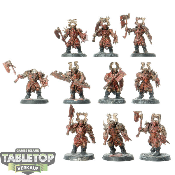 Blades of Khorne - 10x Blood Warriors - teilweise bemalt