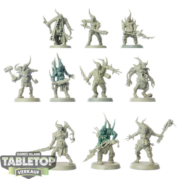 Death Guard - 10x Poxwalkers - teilweise bemalt