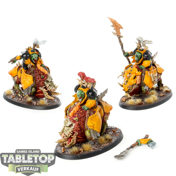 Orruk Warclans - 3x Gore-gruntas - bemalt