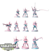 Drukhari - 10x Kabalite Warriors - teilweise bemalt