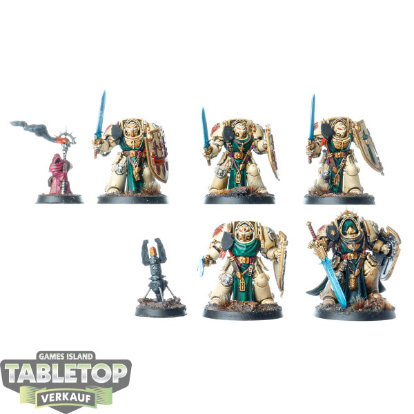 Dark Angels - 5x Deathwing Knights - bemalt