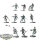 Necrons - 10x Wyches - teilweise bemalt