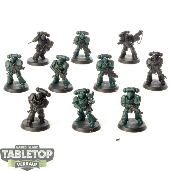 Dark Angels - 10 x Intercessor Squad - teilweise bemalt