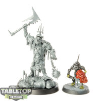 Orruk Warclans - Killaboss with Stab-grot - teilweise bemalt