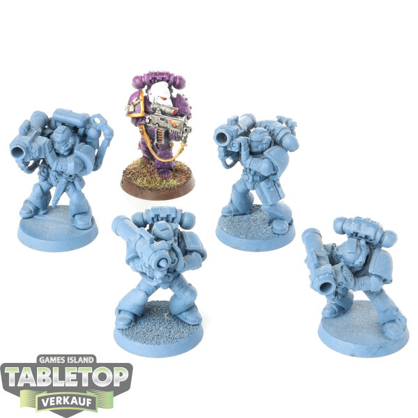 Space Marines - 5x Devastator Squad klassisch - teilweise bemalt