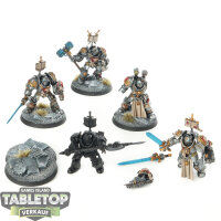 Grey Knights - 5x Grey Knights Paladins - teilweise bemalt