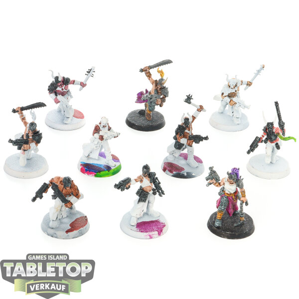 Chaos Space Marines - 10x Chaos Cultists - teilweise bemalt