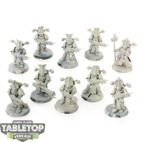 Thousand Sons - 10 Rubric Marines - teilweise bemalt