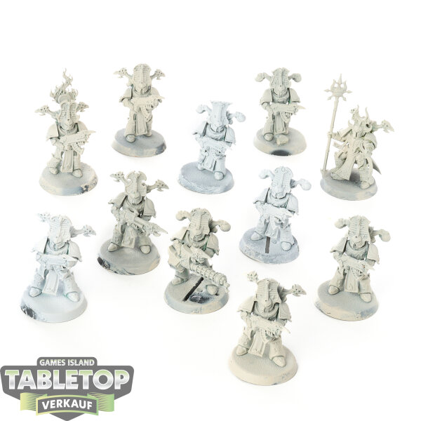 Thousand Sons - 10 Rubric Marines - teilweise bemalt