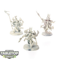Thousand Sons - 3 Exalted Sorcerers - teilweise bemalt