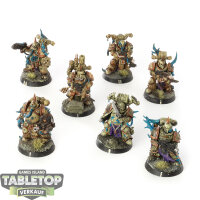 Death Guard - 7 Plague Marines - bemalt