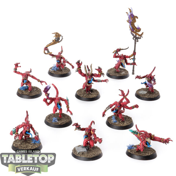 Disciples of Tzeentch - 10 Pink Horrors - bemalt