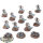 Necrons - 10x Necron Warriors & 3x scarab Swarm - bemalt