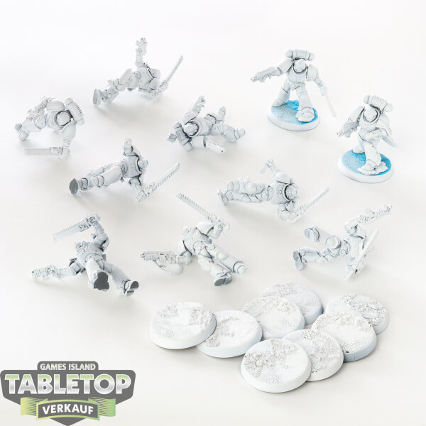 Space Marines - 10x Assault Intercessor Squad - teilweise bemalt