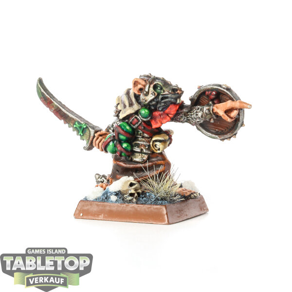 Skaven - Commander with Sword klassisch - gut bemalt