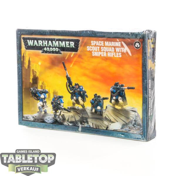 Space Marines - 5x Scouts with Sniper Rifles klassisch - Originalverpackt / Neu