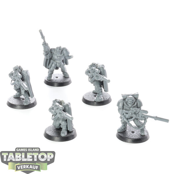 Space Marines - 5x Scouts with Sniper Rifles klassisch - unbemalt