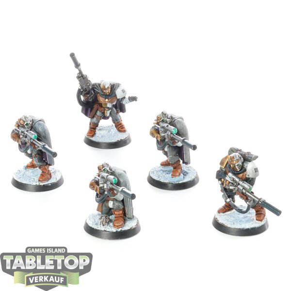Space Marines - 5x Scouts with Sniper Rifles klassisch - bemalt