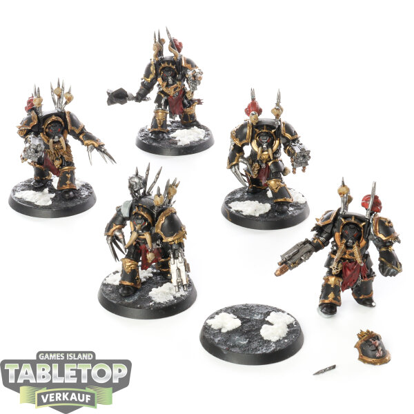 Chaos Space Marines - 5x Chaos Terminator Squad - bemalt