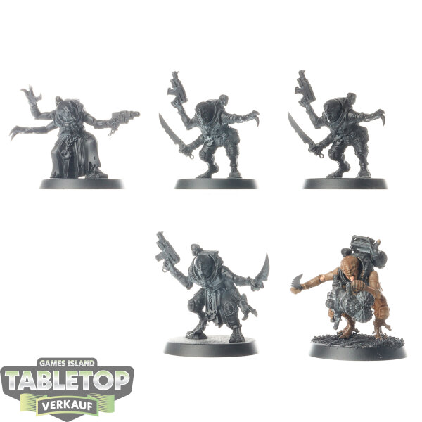 Genestealer Cults - 5 x Acolyte Hybrids - teilweise bemalt
