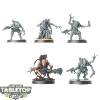 Genestealer Cults - 5 x Acolyte Hybrids - teilweise bemalt