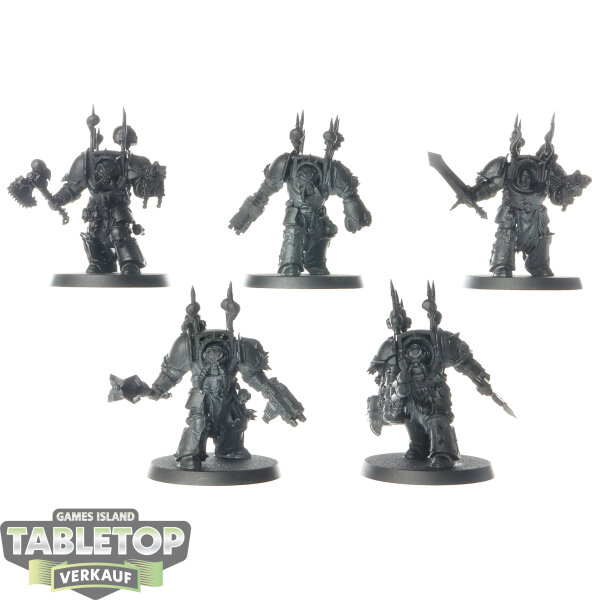 Chaos Space Marines - 5 x Chaos Terminator Squad - grundiert