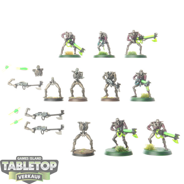 Necrons - 10 x Necron Warriors klassisch - teilweise bemalt