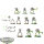 Necrons - 10 x Necron Warriors klassisch - teilweise bemalt