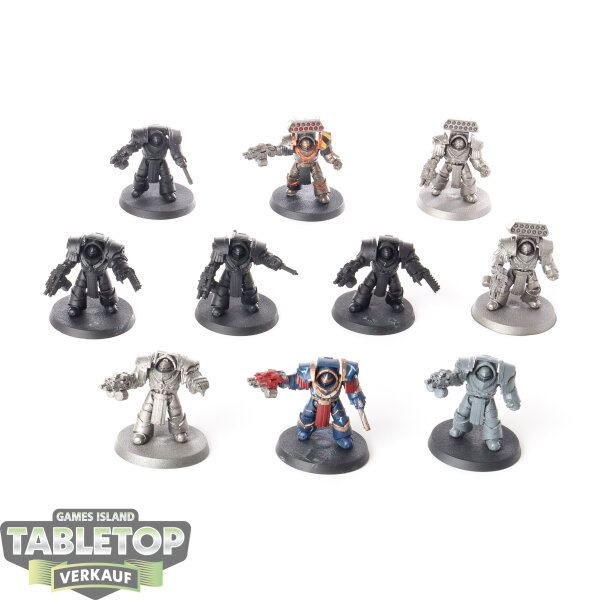 Horus Heresy - 10x Legion Cataphractii Terminator Squad - bemalt