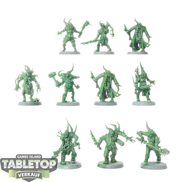 Death Guard - 10 Poxwalkers - teilweise bemalt