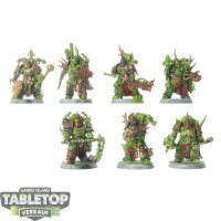 Death Guard - 7 Plague Marines - teilweise bemalt