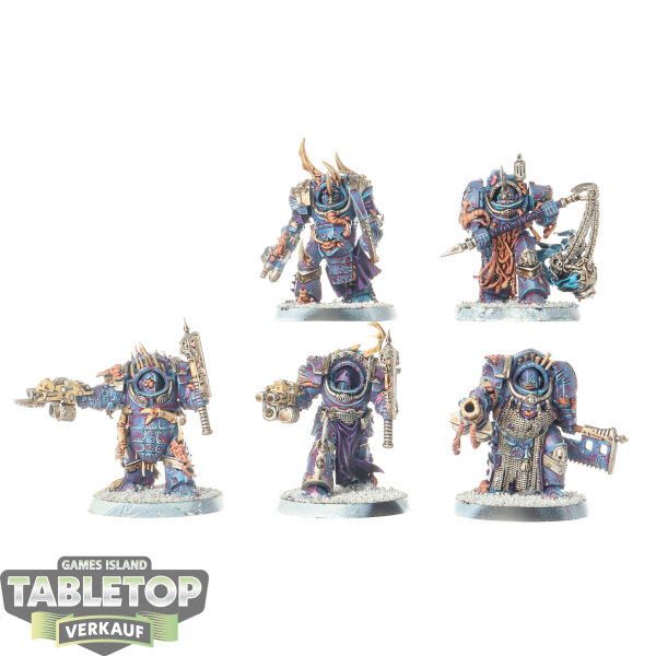 Death Guard - 5 Blightlord Terminators - bemalt