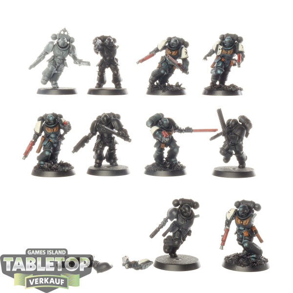 Space Marines - 10x Assault Intercessor Squad - teilweise bemalt