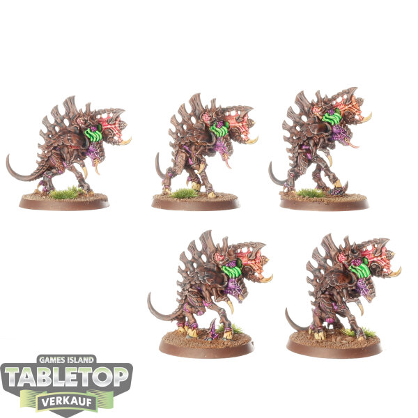 Tyraniden - 5x Barbgaunts - bemalt