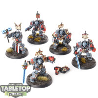 Grey Knights - 5x Grey Knights Paladins - bemalt
