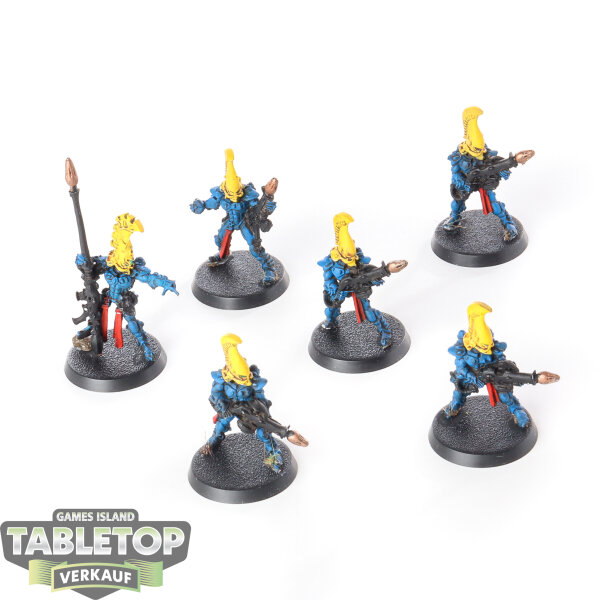 Aeldari - 6 Fire Dragons classic - bemalt