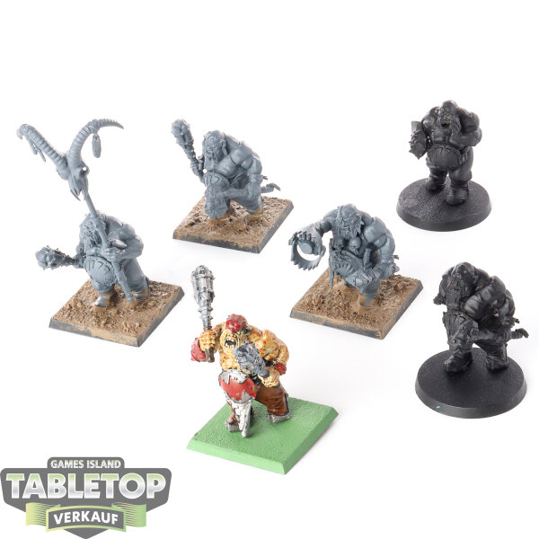 Ogre Kingdoms - 6 Ogor Gluttons - teilweise bemalt