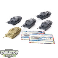 Miniaturen - 5 Challenger Armoured Troop - teilweise bemalt