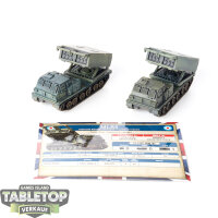 Miniaturen - 2 MLRS Rocket Launcher Battery - teilweise...