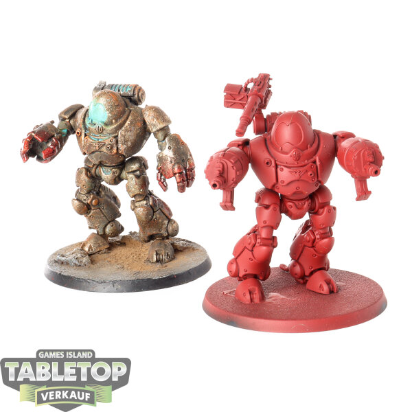 Adeptus Mechanicus - 2 Kastelan Robots - teilweise bemalt