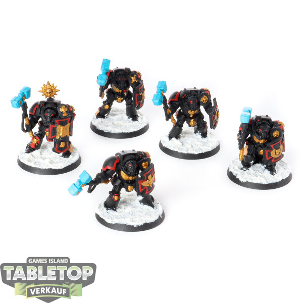 Space Marines - 5x Terminator Assault Squad - klassisch - teilweise bemalt